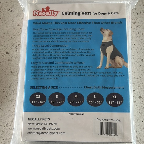 Grey Calming Vest for Dogs - Picture 2 of 4